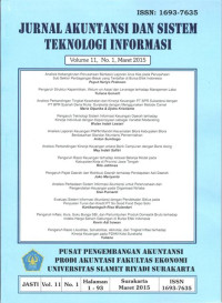 Image of Jurnal Akuntansi dan Sistem Teknologi Informasi Volume 11 Nomor 1 Maret 2015