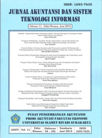 Image of Jurnal Akuntansi dan Sistem Teknologi Informasi Volume 11 Edisi Khusus Juni 2015